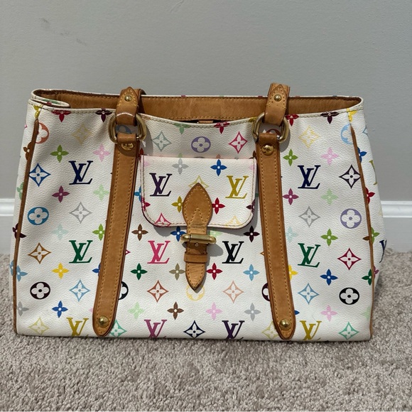 Louis Vuitton Handbags - Louis Vuitton Multicolor Monogram Tote with Tan Accents